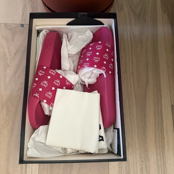MCM Fuchsia Slide Sandals - Picture 3 of 9
